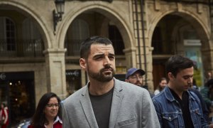 26/07/2023 El líder de Podemos Galicia, Borja San Ramón, durante una visita a Ourense