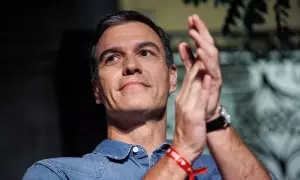 El presidente del Gobierno en funciones, Pedro Sánchez, tras los resultados de las elecciones generales, en Madrid, a 23 de julio de 2023.