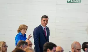 El presidente del Gobierno en funciones, Pedro Sánchez, en una imagen de archivo tomada en la inauguración de la Galería de las Colecciones Reales, a 25 de julio de 2023 en el Palacio Real de Madrid