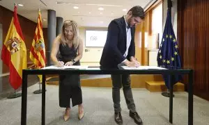 Firma pacto Aragón PP y Vox