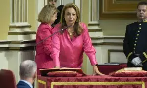 07/08/2023 La diputada Cristina Valido durante la constitución de la XI Legislatura del Parlamento de Canarias