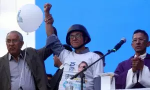 El candidato a la Presidencia de Ecuador en reemplazo de Fernando Villavicencio, Christian Zurita, en Quito, Ecuador, a 18 de agosto de 2023.