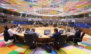 Vista de una cumbre de la UE en Bruselas.