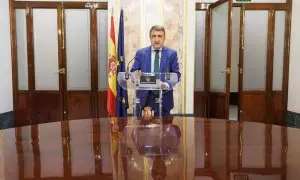 El portavoz del PNV en el Congreso, Aitor Esteban, durante la Sesión Constitutiva de la XV Legislatura en el Congreso de los Diputados, a 17 de agosto de 2023, en Madrid