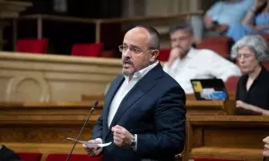 El presidente del PP catalán, Alejandro Fernández.