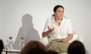 La ministra de Igualdad en funciones, Irene Montero, durante un coloquio en Barcelona, a 14 de julio de 2023.