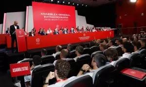 El presidente de la RFEF, Luis Rubiales, en la Ciudad del Fútbol de Las Rozas, a 25 de agosto de 2023.