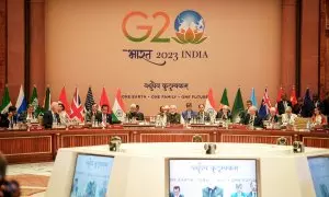 Los líderes políticos en la cumbre del G-20, a 9 de septiembre de 2023, en Nueva Dehli (India)