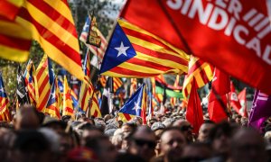 11/09/2023 - Imatge de la manifestació independentista d'aquest 11 de setembre de 2023, Diada Nacional de Catalunya.