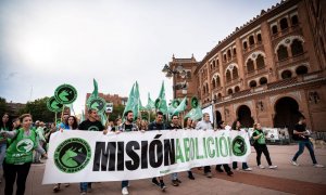 Manifestación antitaurina