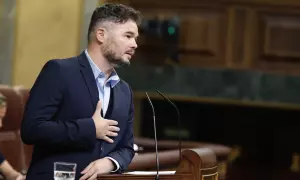 19-9-2023 El diputat d'ERC Gabriel Rufián fent el primer discurs en català al Congrés