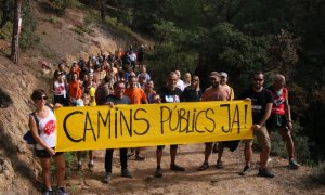 23/09/2023 - L'acció per reivindicar la reobertura del camí de ronda entre Lloret i Tossa de Mar.