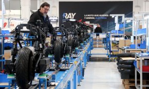 Cadena de muntatge de la fàbrica de Ray Electric Motors a Sant Joan Despí