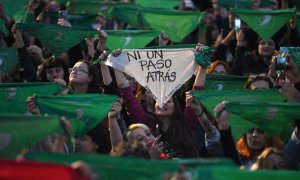 Manifetsación feminista en Argentina