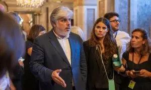 El presidente de Junts en el Parlament, Albert Batet, en el Parlament de Catalunya, a 29 de septiembre de 2023, en Barcelona.