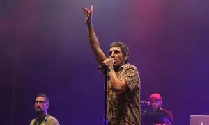 El cantant de Zoo, Toni Sánchez (Panxo), al concert de la Mercè a la platja del Bogatell