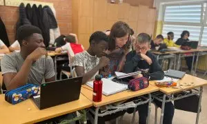 Una classe de l'institut de Roda de Ter, en una imatge d'arxiu