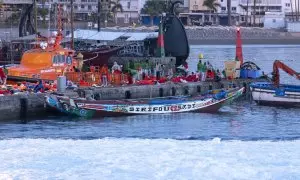 Unos 200 migrantes trasladados a Tenerife desde el Hierro, a 07/10/2023.