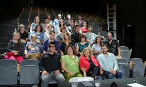 La sala de teatre de l'Espai Texas, on s'ha fet la roda de premsa de presentació