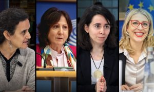 De izquierda a derecha: Virginia Gil (Fundación Aspacia), Teresa Peramato (fiscal), Irene Rosales (Lobby Europeo de Mujeres) y María Eugnia Palop (eurodiputada de la izquierda). -Cedidas por The Left.