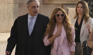 La cantante Shakira a su llegada a la Audiencia de Barcelona. EFE/Enric Fontcuberta