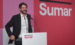 El portavoz de Sumar, Ernest Urtasun, durante una rueda de prensa. Imagen de archivo.Gustavo Valiente / Europa Press