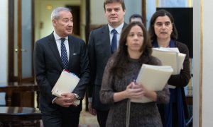 El letrado mayor, Fernando Galindo, a su llegada a una reunión de la Mesa del Congreso, a 14 de noviembre de 2023.- EP