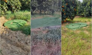 Las fotos de los pozos en la finca Aljóbar de la Casa de Alba son cedidas, aportadas en la denuncia presentada ante la Confederación Hidrográfica del Guadalquivir por pozos ilegales.