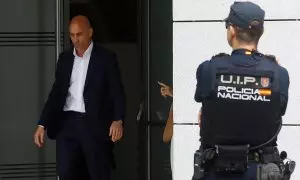 Foto de archivo de Luis Rubiales, tras comparecer en la Audiencia Nacional. / Susana Vera (Reuters)