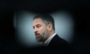 El presidente de Vox, Santiago Abascal, ofrece una rueda de prensa tras la reunión del Comité de Acción Política de Vox, en la sede Nacional de Vox, a 13 de noviembre de 2023. Jesús Hellín/Europa Press