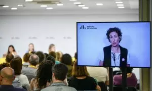 La secretaria general de ERC, Marta Rovira, interviene desde Suiza en una reunión de la dirección de ERC - ERC