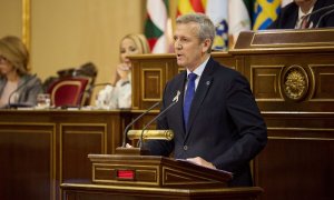 Alfonso Rueda interviene un debate tras la Comisión General de las Comunidades Autónomas, en el Senado, a 19 de octubre de 2023.Jesús Hellín / Europa Press