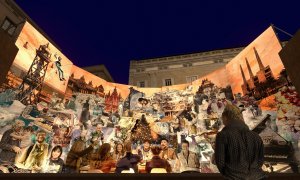 El projecte de pessebre de la plaça Sant Jaume de Barcelona