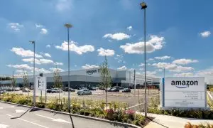 Vista del centro logístico de Amazon en Dublín.