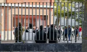 Vista del patio de un instituto de Vitoria, este martes, en el que el consejero de Educación del Gobierno Vasco, Jokin Bildarratz, ha justificado el empeoramiento de los resultados de los alumnos vascos en el informe internacional PISA en que ha sido gene