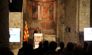 09/10/2023 - La consellera de Cultura, Natàlia Garriga, en l'acte d'obertura de l'Any Taüll.