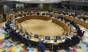 Una vista general de la reunión de Ministros de Asuntos Exteriores de la UE.