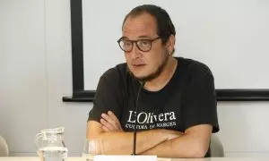 L'activista David Fernández en una roda de premsa, en una imatge d'arxiu