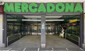 Entrada de una tienda de Mercadona en Madrid. . E.P./Eduardo Parra