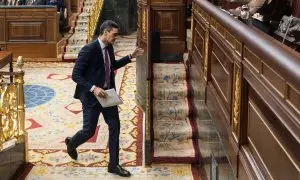 El presidente del Gobierno, Pedro Sánchez, durante un pleno en el Congreso de los Diputados, a 20 de diciembre de 2023, en Madrid