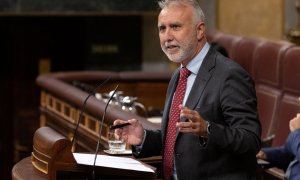 El ministro de Política Territorial, Ángel Víctor Torres, interviene en el Congreso de los Diputados, a 20 de diciembre de 2023, en Madrid.