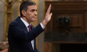 El presidente del Gobierno, Pedro Sánchez, interviene durante un pleno en el Congreso de los Diputados, a 20 de diciembre de 2023.