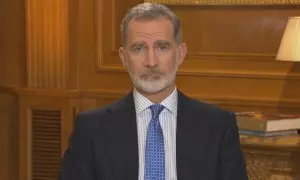 El rey Felipe VI en su tradicional discurso de Nochebuena.