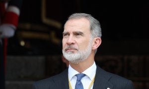 El Rey Felipe VI a la salida de la Sesión de Apertura de las Cortes Generales de la XV Legislatura, a 29 de noviembre de 2023, en Madrid