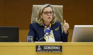 La vicepresidenta primera del Gobierno, Nadia Calviño.