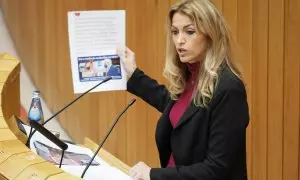 267/12/23 Marina Ortega, diputada del PSOE, en el Parlamento de Galicia en una foto de archivo.