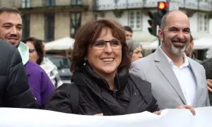 28/12/23 Isabel Faraldo, durante una protesta en A Coruña en una foto de archivo.