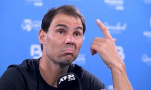 El tenista Rafael Nadal en una conferencia de prensa en Australia, a 31 de diciembre de 2023.