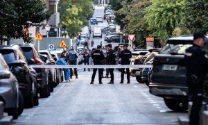 17/1/24 - Agentes de Policía Nacional y Municipal en la zona donde se disparó al exlíder del Partido Popular de Catalunya y cofundador de Vox, Alejo Vidal-Quadras, a 9 de noviembre de 2023, en Madrid (España).