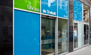 Oficina del Servei Públic d’Ocupació de Catalunya (SOC) al carrer Sepúlveda, a Barcelona